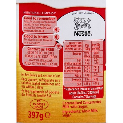 Crema di Latte al Caramello Carnation 397 g NESTLE'