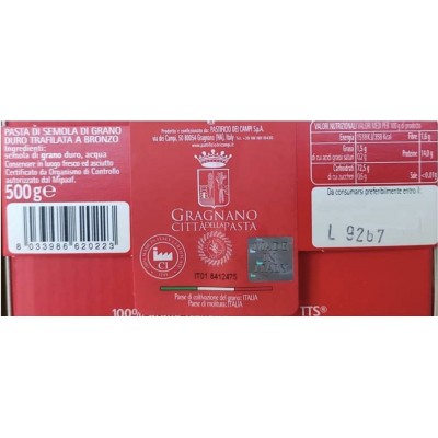 Calamarata di Gragnano IGP 500 g PASTIFICIO DEI CAMPI