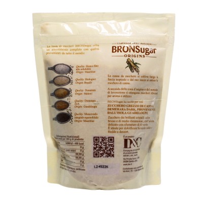 Zucchero Grezzo di Canna Demerera Dark del Guadalupa 400 g BRONSUGAR