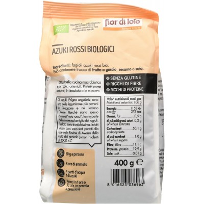 Fagioli Azuki Rossi 400 g FIOR DI LOTO