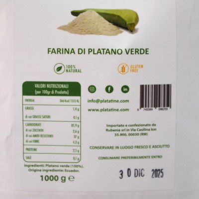 Farina di Platano Verde senza glutine 1 Kg PLATATINE