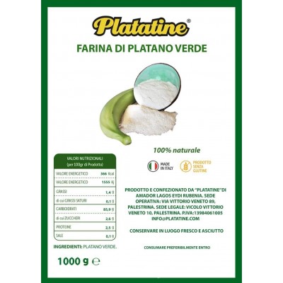 Farina di Platano Verde senza glutine 1 Kg PLATATINE