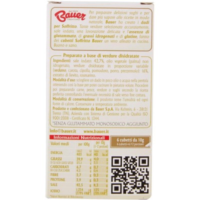 Dado Per Soffritto Senza Glutine e Lattosio 10 g x 6pz BAUER