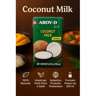 Latte di Cocco Coconut Milk Original 250 ml AROY-D