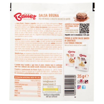 Salsa Bruna Senza Glutine e Lattosio 35 g BAUER