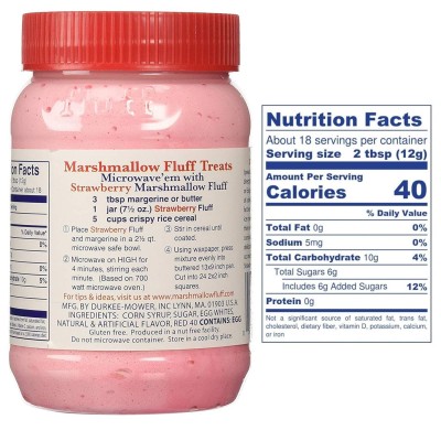 Crema Spalmabile Marshmallow Con Fragola Strawberry 213 g FLUFF