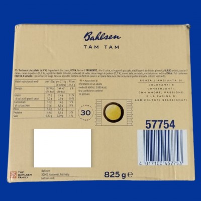 Tortini Tam Tam Al Cioccolato Confezione da 30 pz x 27.5 g BAHLSEN