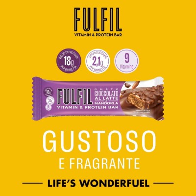Barretta Cioccolato Al Latte e Mandorle 15 X 55 g FULFIL