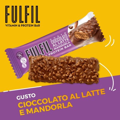 Barretta Cioccolato Al Latte e Mandorle 15 X 55 g FULFIL