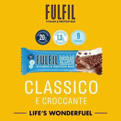 Barretta Cioccolato al Latte Croccante 55 g x 15pz FULFIL