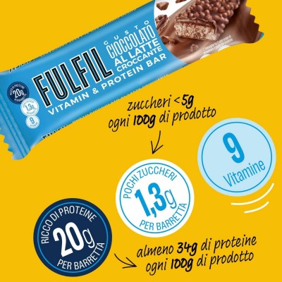 Barretta Cioccolato al Latte Croccante 55 g x 15pz FULFIL