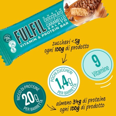 Barretta Cioccolato e Caramello Salato 15 X 55 g FULFIL