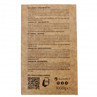 Riso Italiano Carnaroli Astuccio 1 kg GLI AIRONI