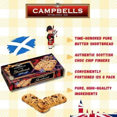 Biscotti Al Burro Gocce di Cioccolato 125 g CAMPBELLS