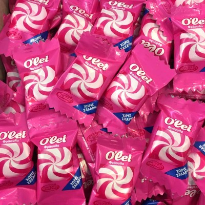 Caramelle Panna e Fragola Senza Zucchero 1 kg O'LEI